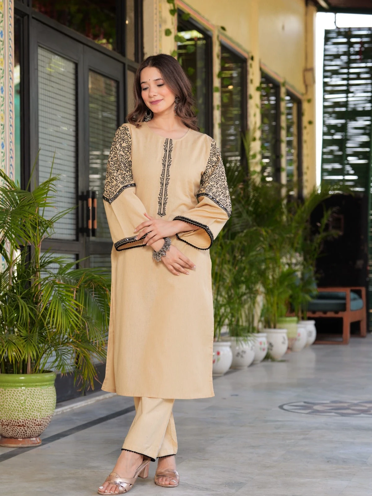 Beige Cotton Suits - Image 3