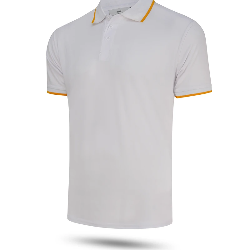 Pique Half Sleeve Polo For Men - White