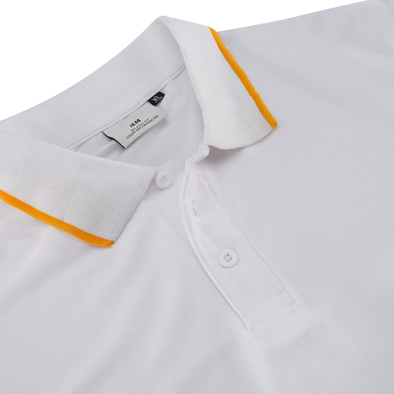 Pique Half Sleeve Polo For Men - White - Image 3