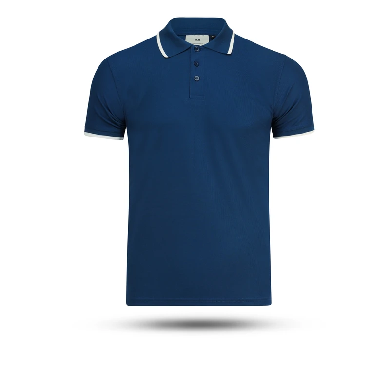 Pique Half Sleeve Polo For Men - Teal - Image 3