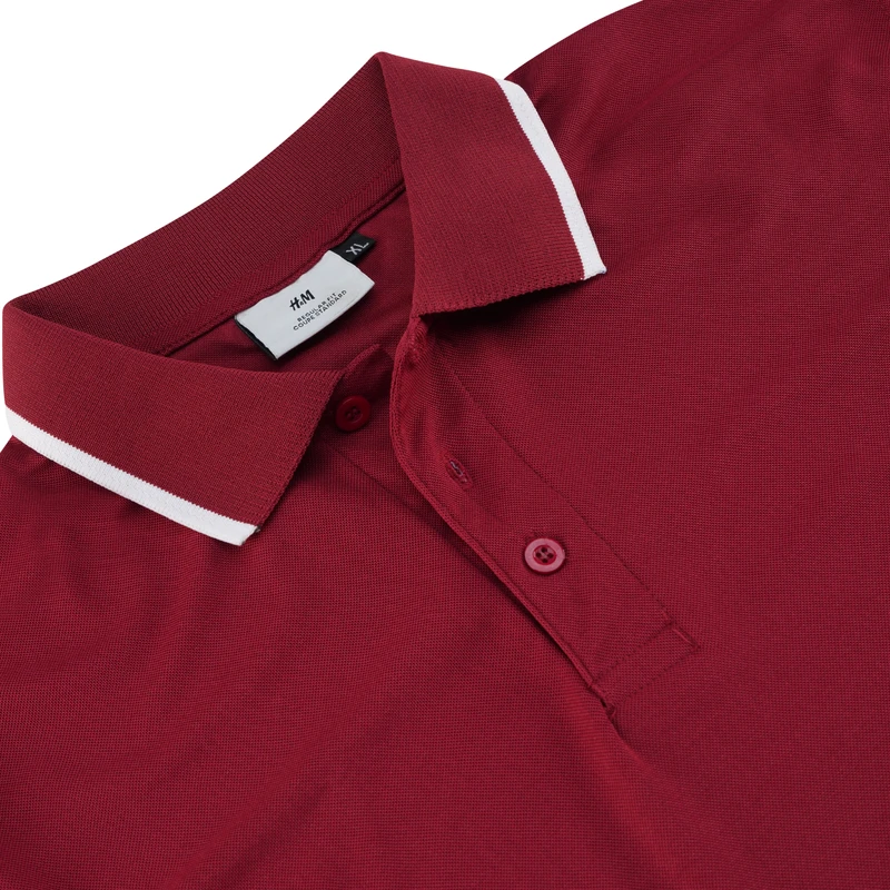 Pique Half Sleeve Polo For Men - Maroon - Image 3