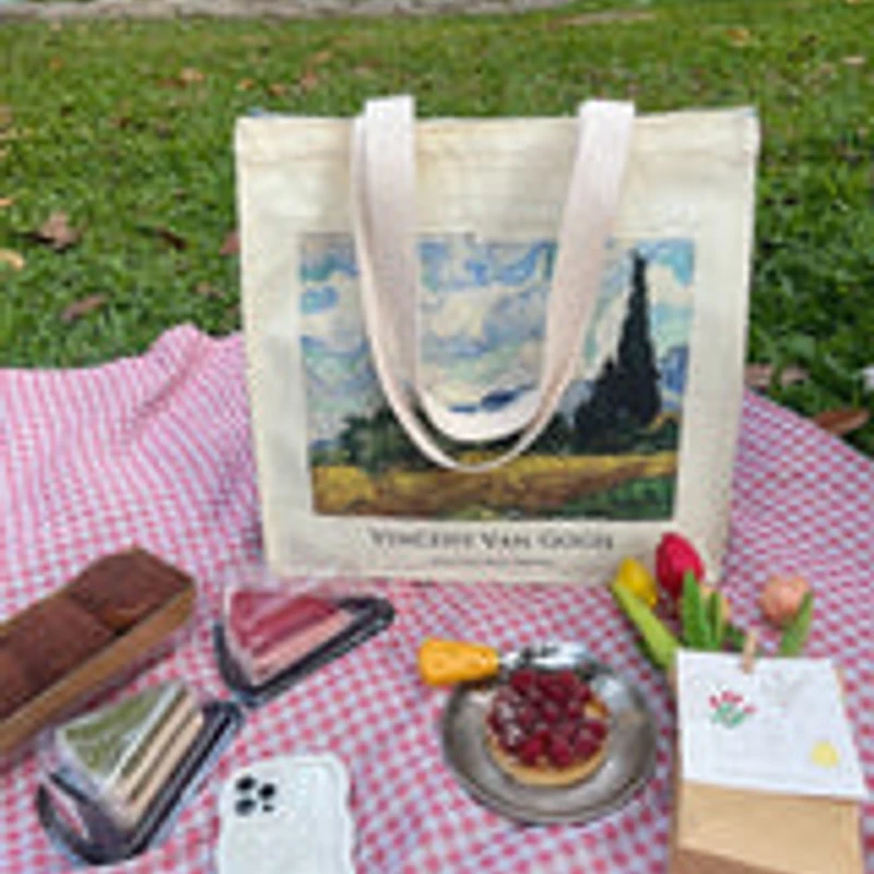 Van Gogh Wheat Field With Cypresses - Tote  Bag - Thumbnail 4