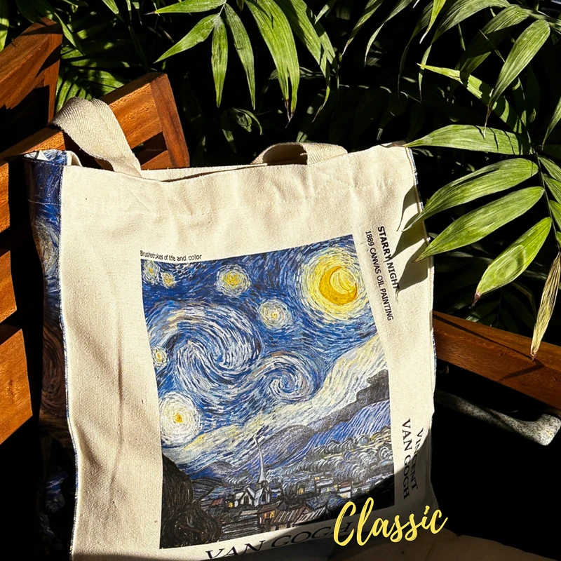 Starry night art's tote bag - Thumbnail 4