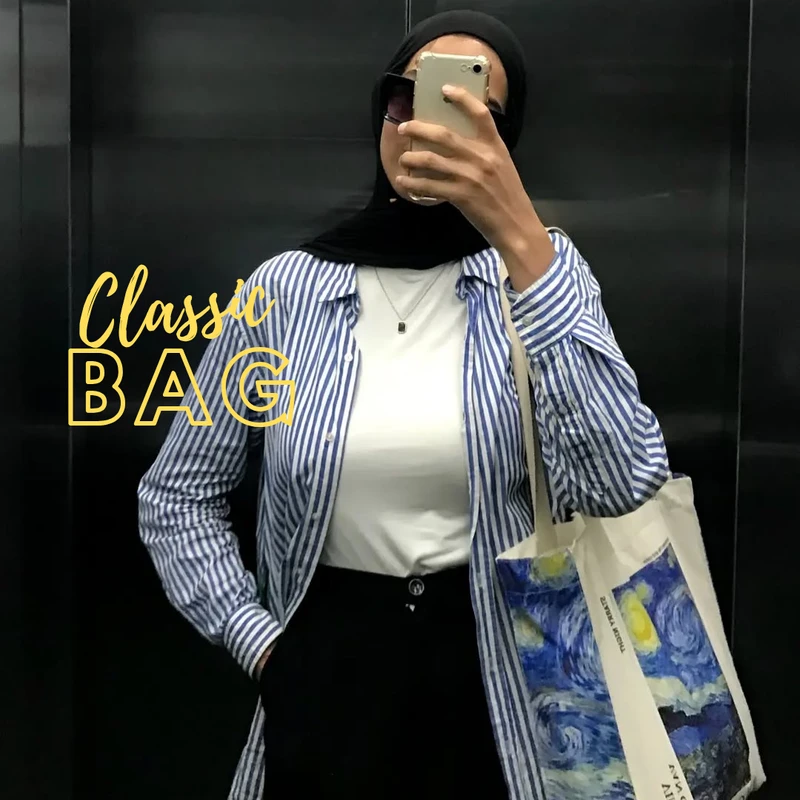 Starry night art's tote bag - Thumbnail 5