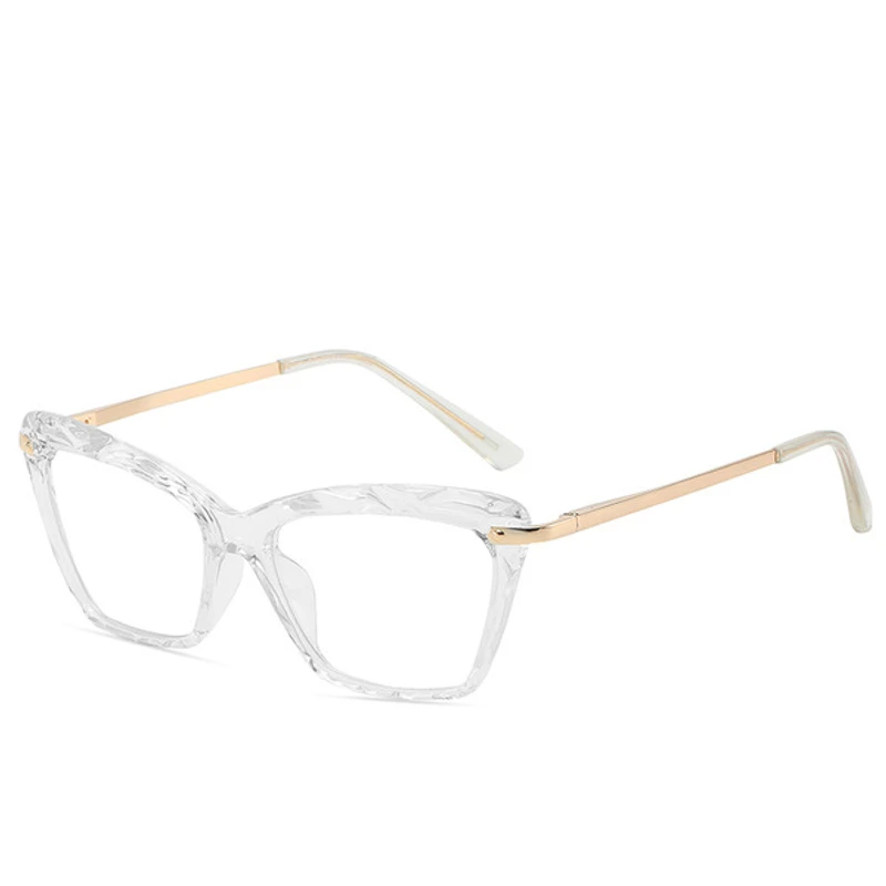 Crystal Clear Cat-Eye Eyeglass Frame