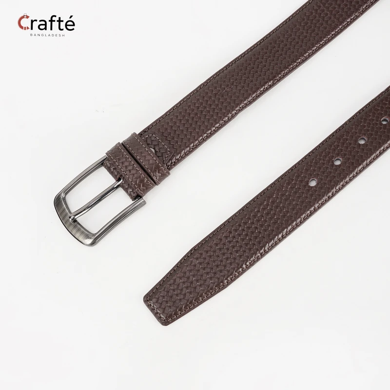 Axton Casual Leather Belt Pati Coffee - Image 3