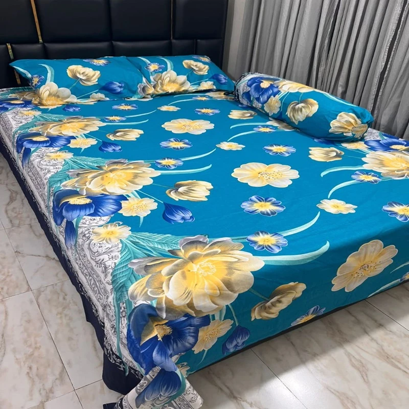 Exportable Cotton Bed Sheet without Side Pillow