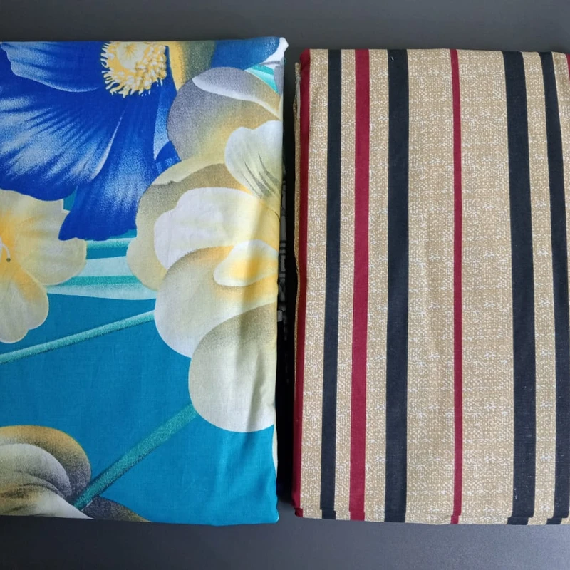 2 Pcs Bed Sheet Combo Offer Currier Charge free without Side Pillow