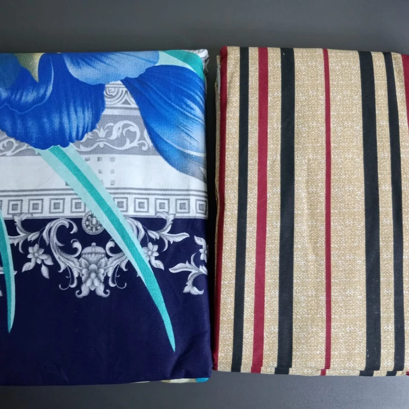 2 Pcs Bed Sheet Combo Offer Currier Charge free without Side Pillow