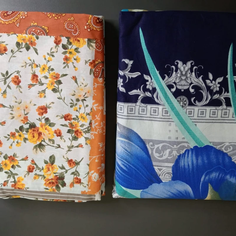 2 Pcs Bed Sheet Combo Offer Currier Charge free without Side Pillow