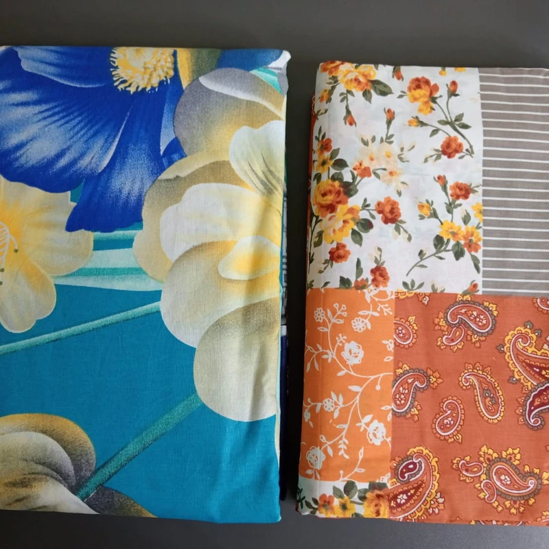 2 Pcs Bed Sheet Combo Offer Currier Charge free without Side Pillow