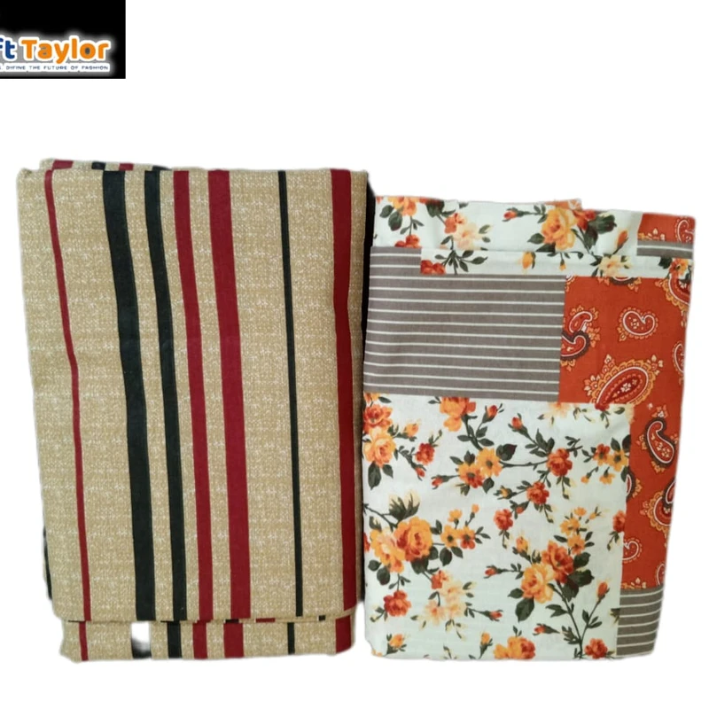 2 Pcs Bed Sheet Combo Offer Currier Charge free without Side Pillow