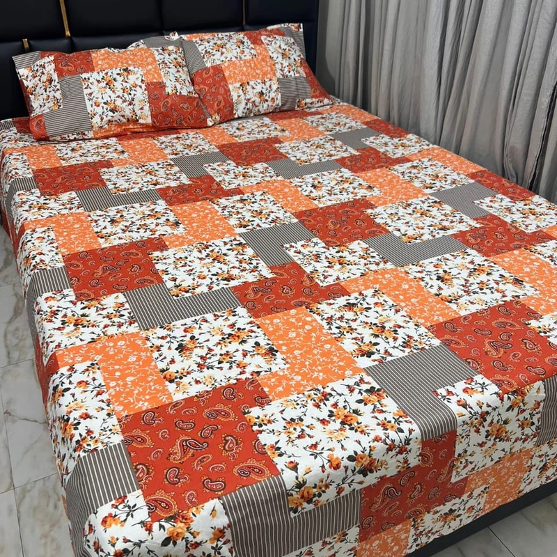 2 Pcs Bed Sheet Combo Offer Currier Charge free without Side Pillow - Image 4