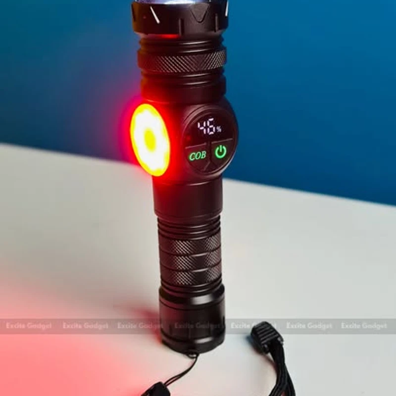 GearUP K60 Rechargeable Flashlight 10W COB + LED Torchlight