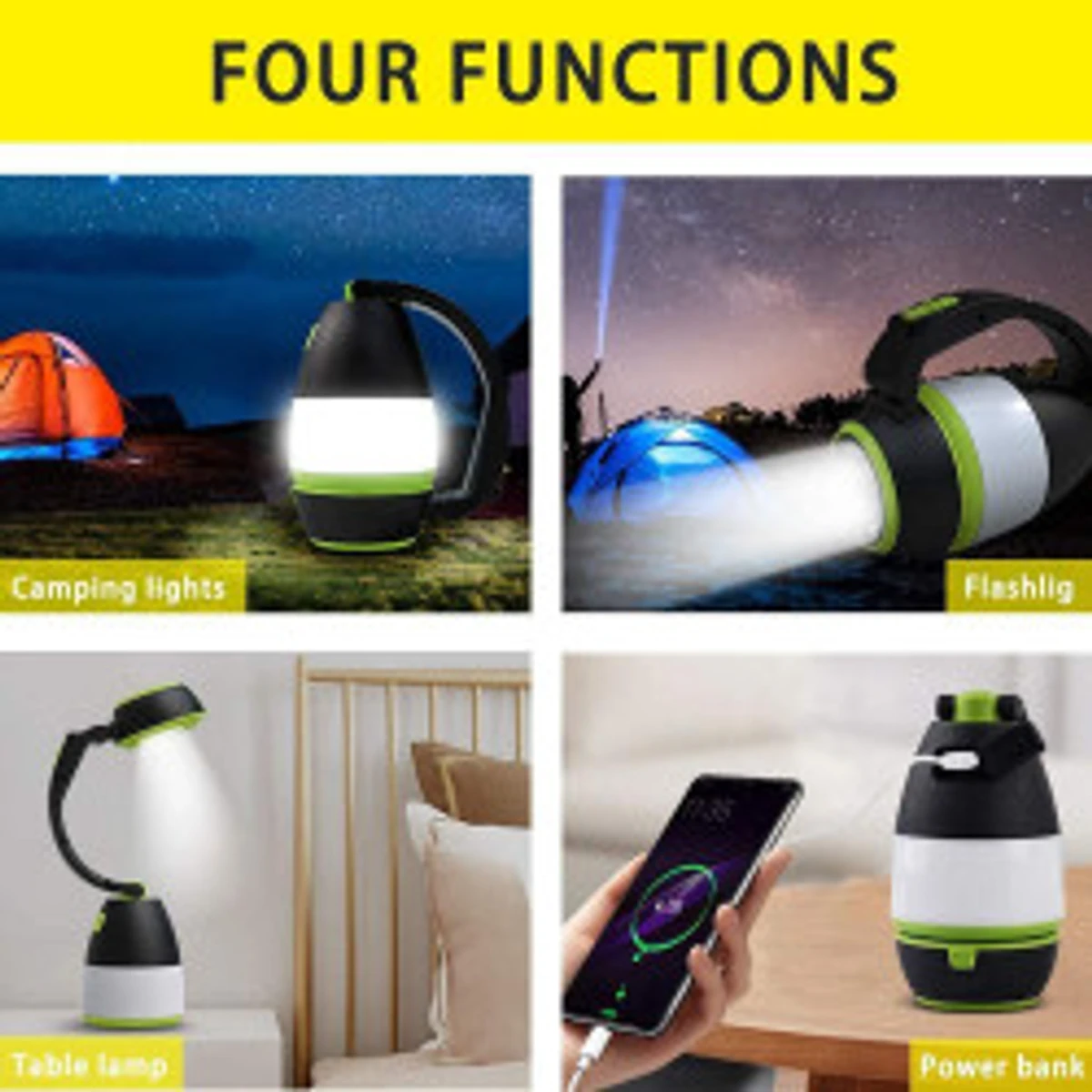 3 in 1 LED USB rechargeable light (with Power bank) - Image 3