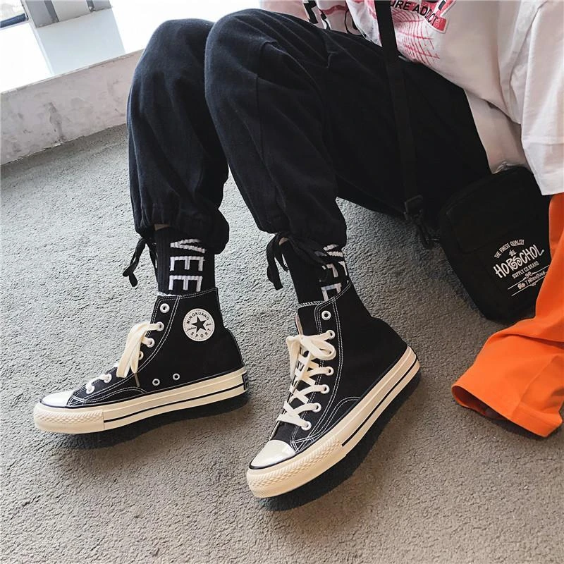 Canvas Sneakers Korean-style Converse high-top sneakers - Thumbnail 5