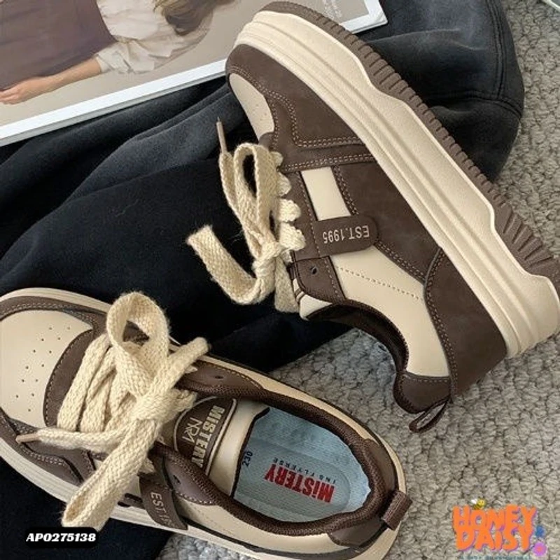 Women's Casual Platform Sneakers - Thick Sole, Versatile Style, Comfortable & Durable - Thumbnail 3