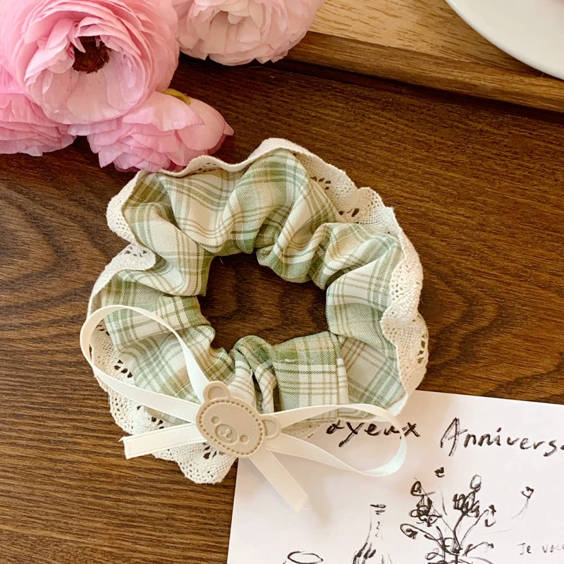 High-Quality Korean ins style bow lace lace hairband - Thumbnail 3