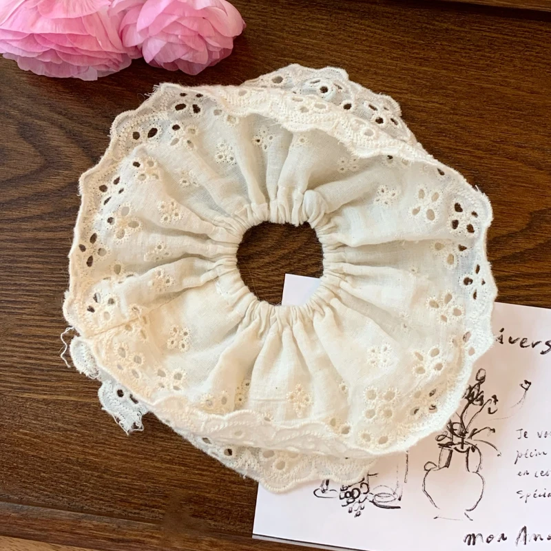 High-Quality Korean ins style bow lace lace hairband - Thumbnail 5