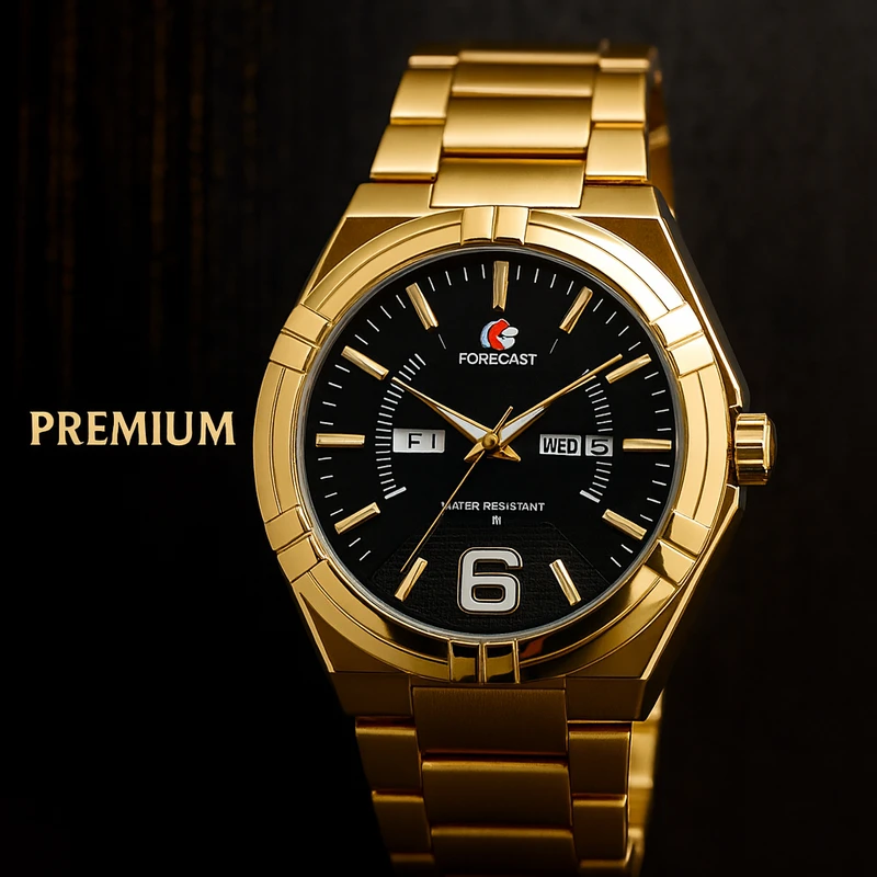 Forecast Gold Stainless Steel Wrist Watch