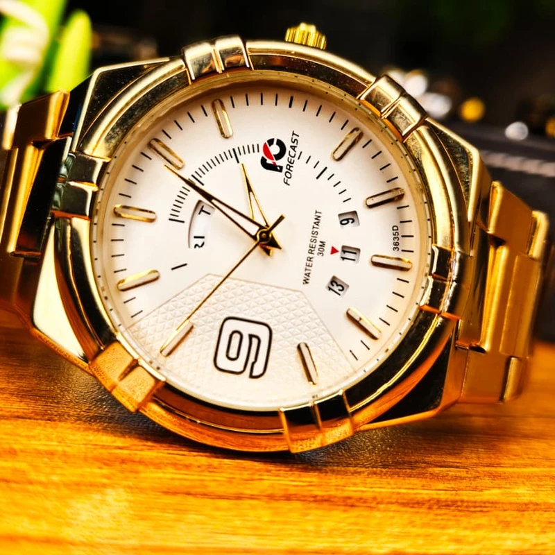 Forecast Gold Stainless Steel Wrist Watch