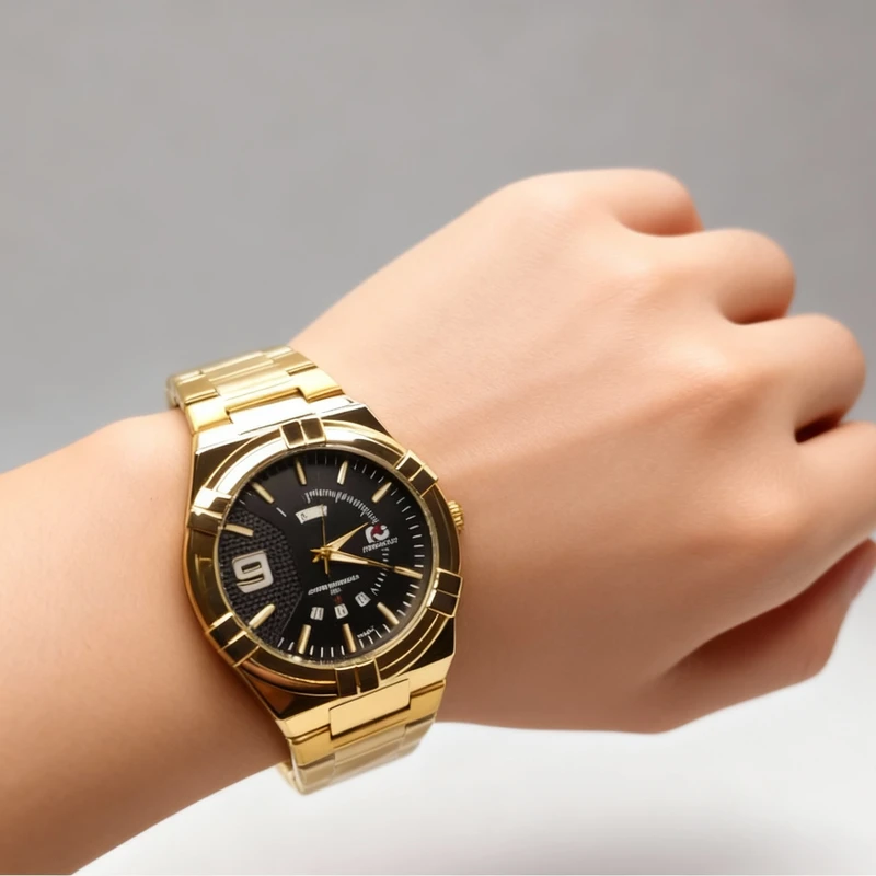 Forecast Gold Stainless Steel Wrist Watch - Thumbnail 6