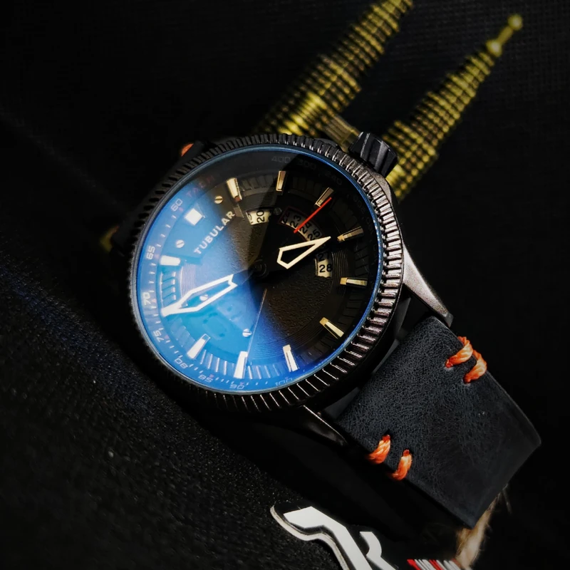 TUBULAR Eclipse Chronograph – Blue Cut Glass