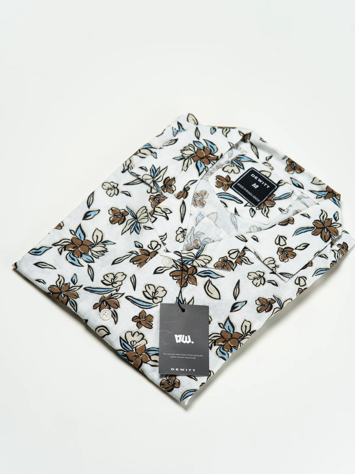 White Floral Cuban Shirt