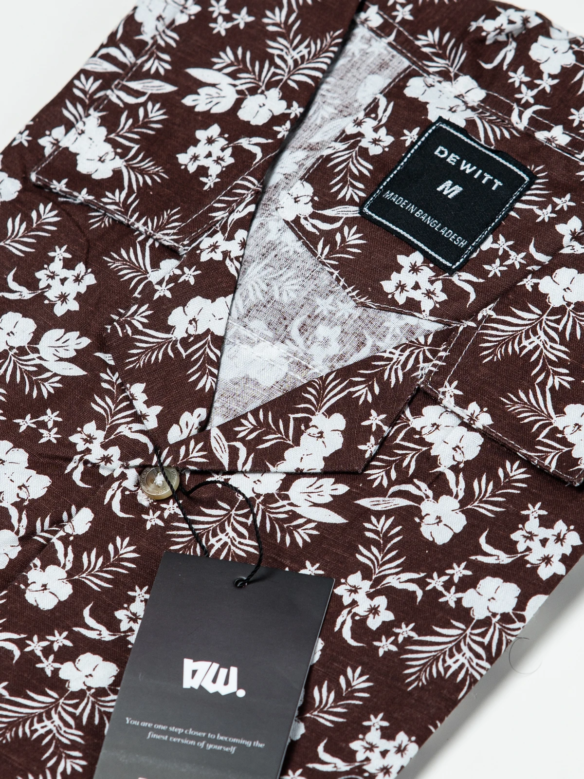 Chocolate Floral Cuban Shirt