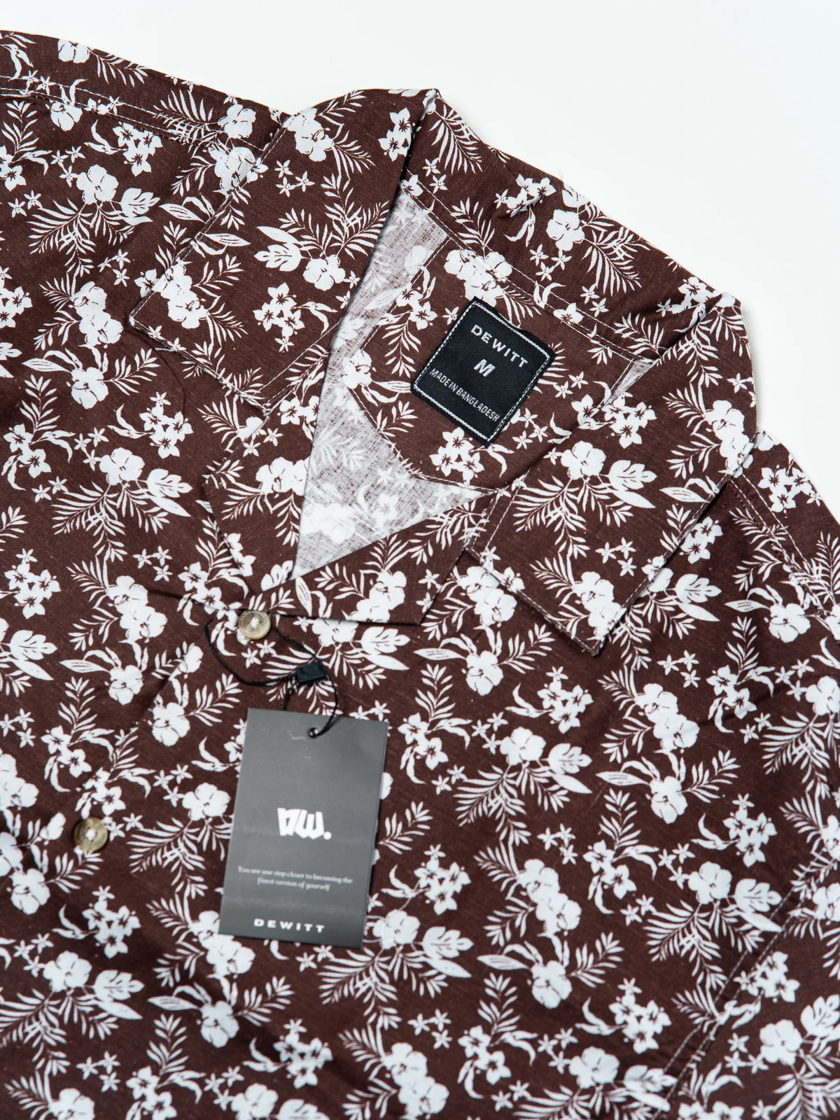 Chocolate Floral Cuban Shirt - Image 3