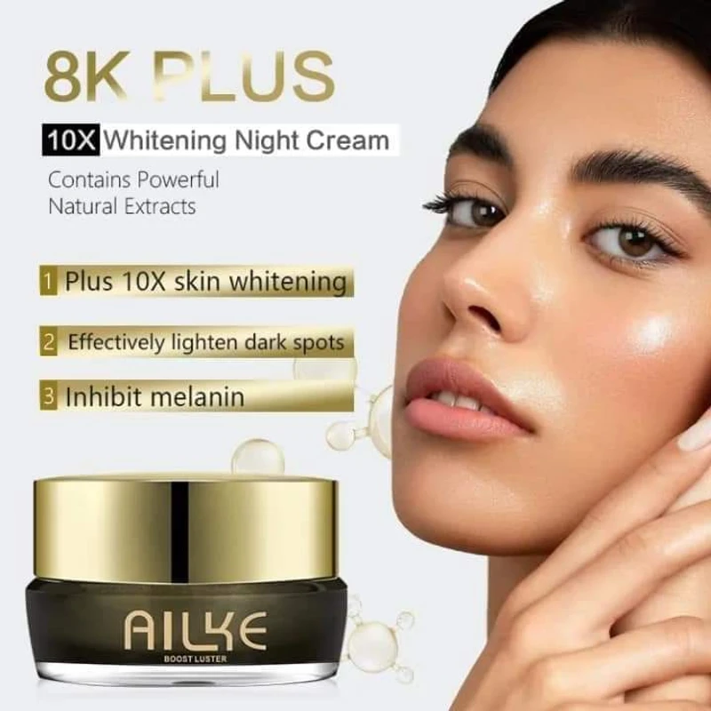 Ailke 8K Plus 10X Dark Spot Whitening Night Cream -25g - Image 3