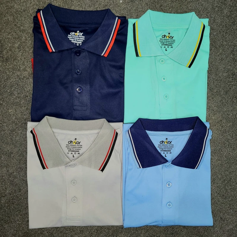 4 pieces PK Mesh Fabric T-shirt Combo