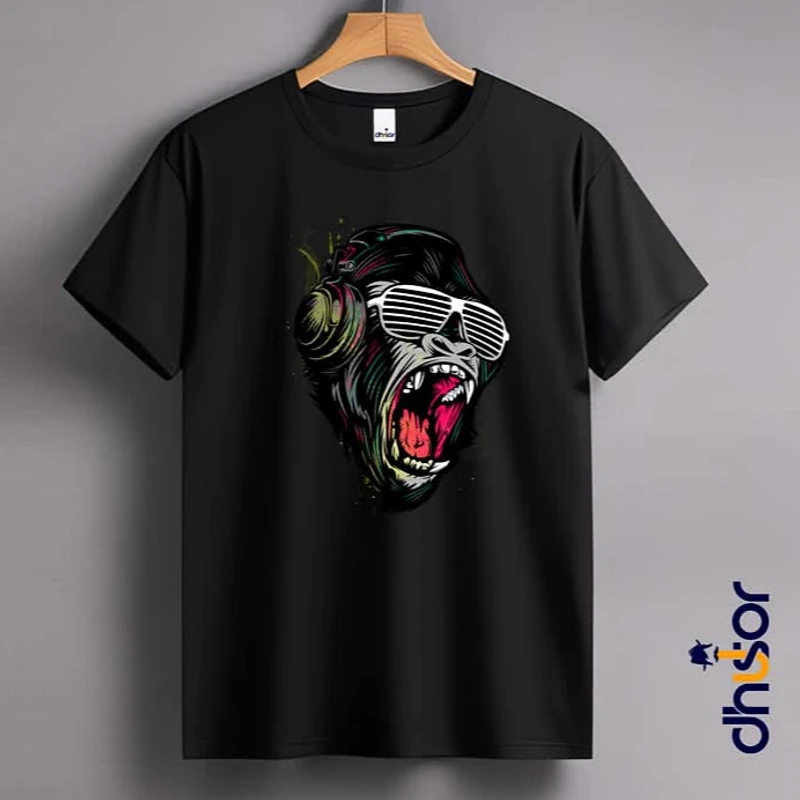 Black Casual and Comfortable Premium 100% Cotton T-shirt for Men
