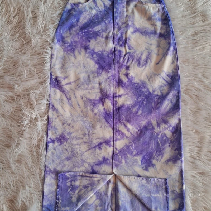 Tie die purple skirt