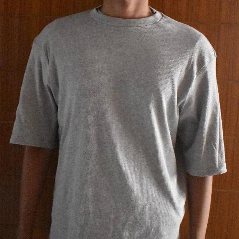 Ash Oversized Size Drop shoulder T-Shirt