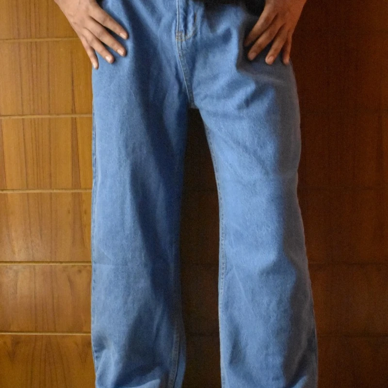 Blue baggy jeans