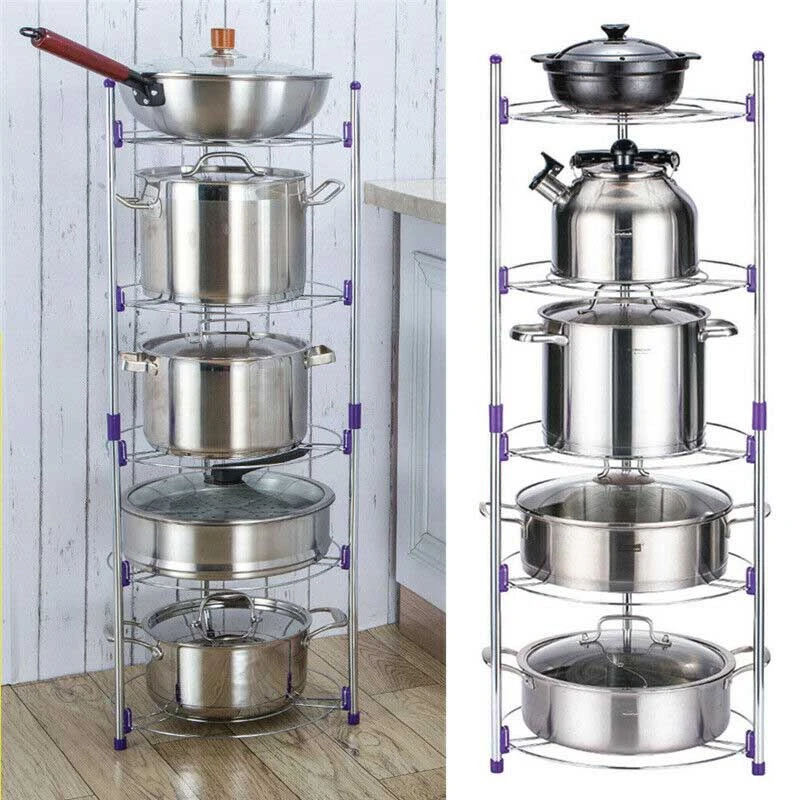 Super Pot Stand 5 Layer Kitchen Pot Organizer - Image 3