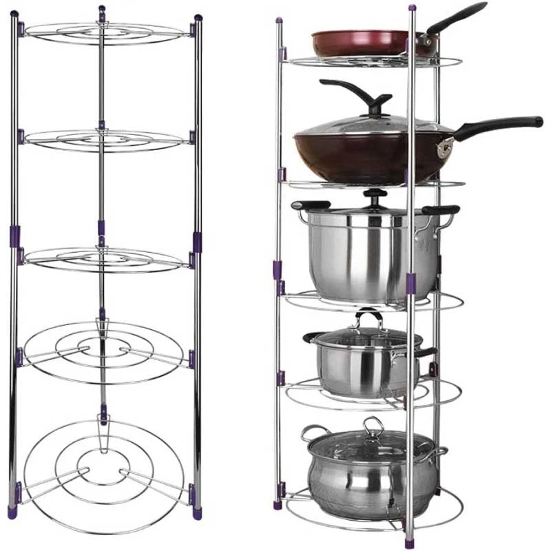 Super Pot Stand 5 Layer Kitchen Pot Organizer - Image 4