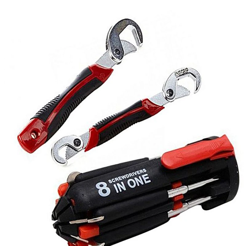 Snap Grip Tools & 8 in 1 Portable Screwdriver Combo