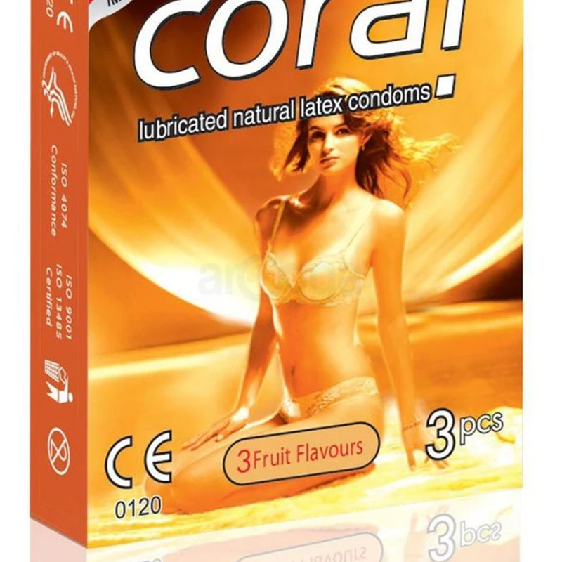 Coral Condom 3-Fruit Flavours (Girls) 3's Pack