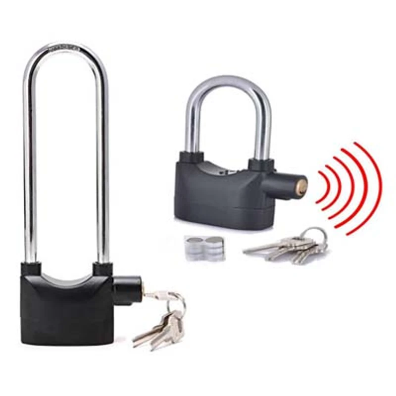 2 in 1 alarm lock for bike ,home ,office (High with Medium Size)