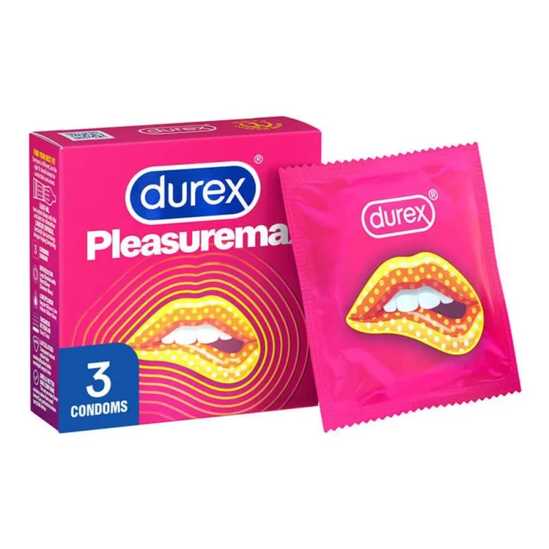 Durex Pleasuremax Ribbed & Dotted Condom - 3pcs Pack