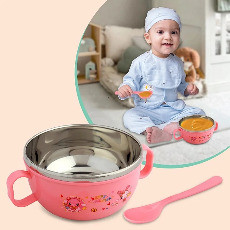 Baby Stainless steel bowl and spoon Set