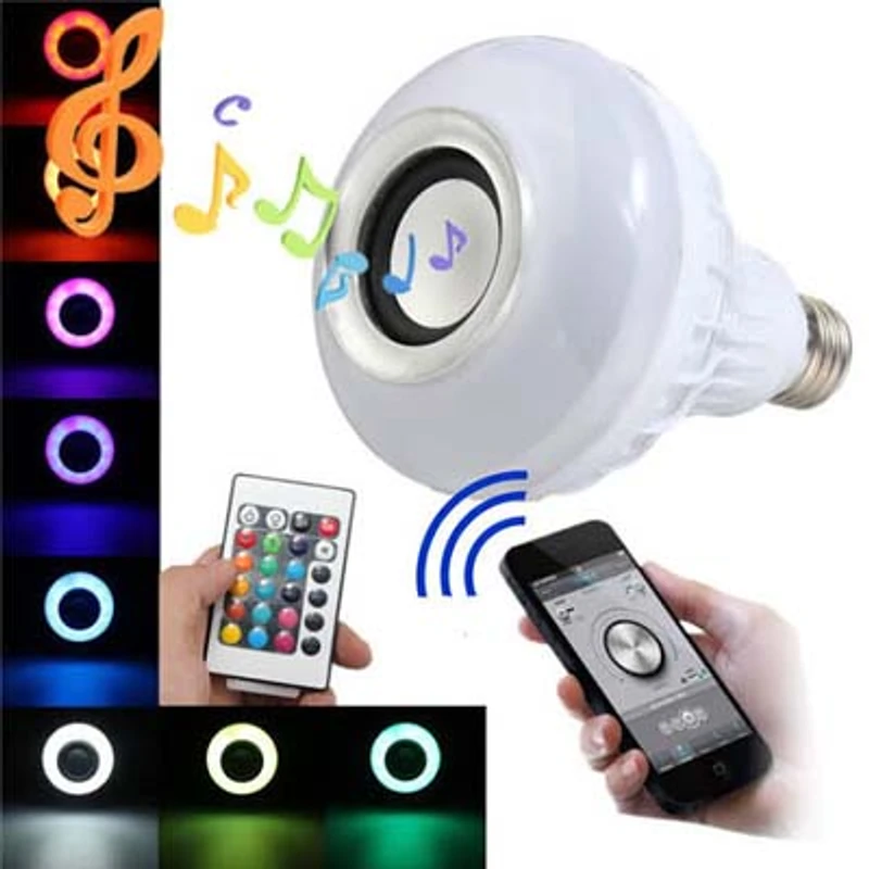 LED Bluetooth Music Speaker with 7 color Bulb