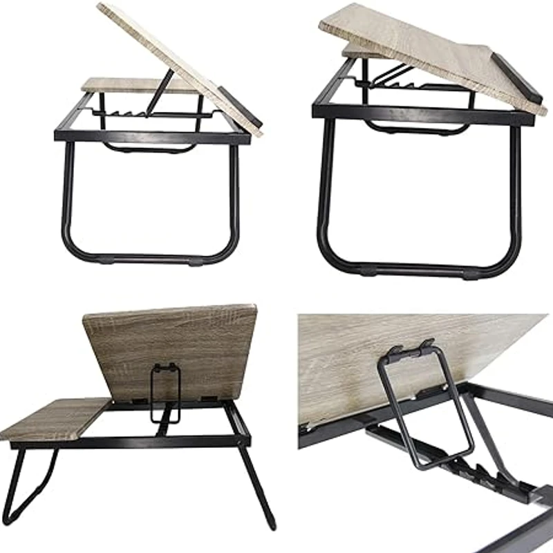 Foldable Double Head Laptop Table