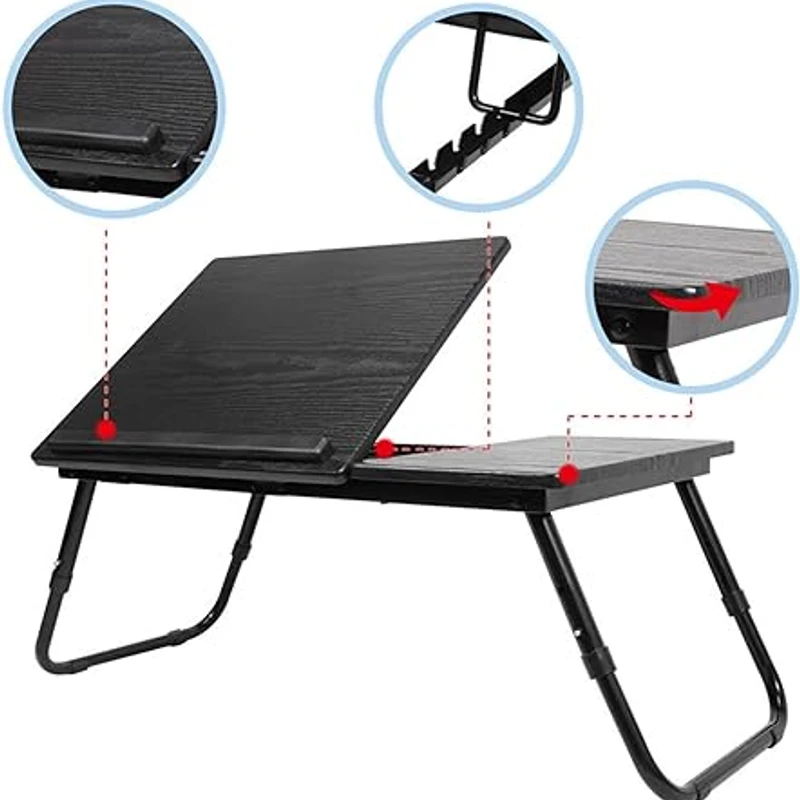 Foldable Double Head Laptop Table - Image 4