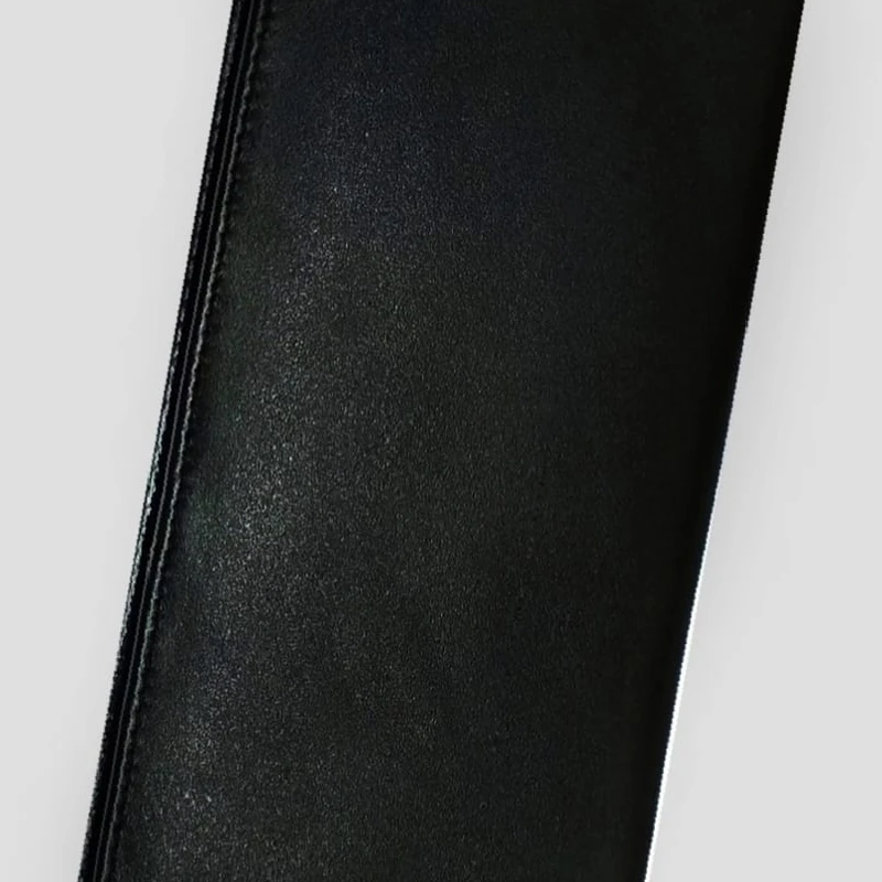 THE MEN's CODE Black Leather Long Wallet Phone Cover For Men/Women