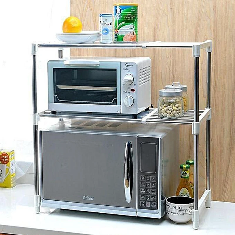 High Quality Microwave Oven Storage Racks - Silver