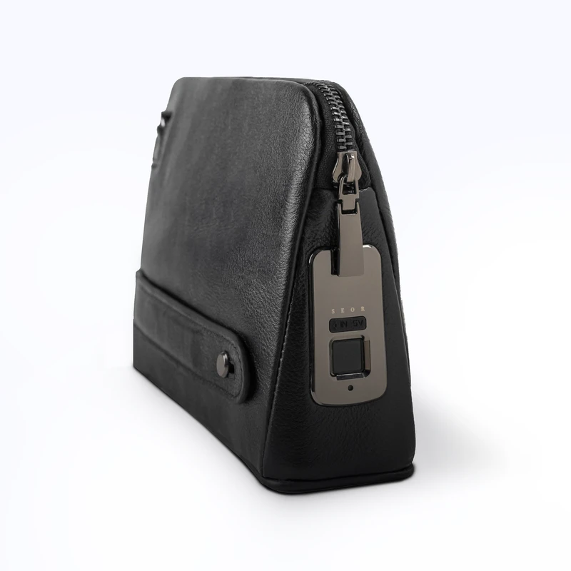 Anti-Theft Fingerprint Lock Leather Handbags