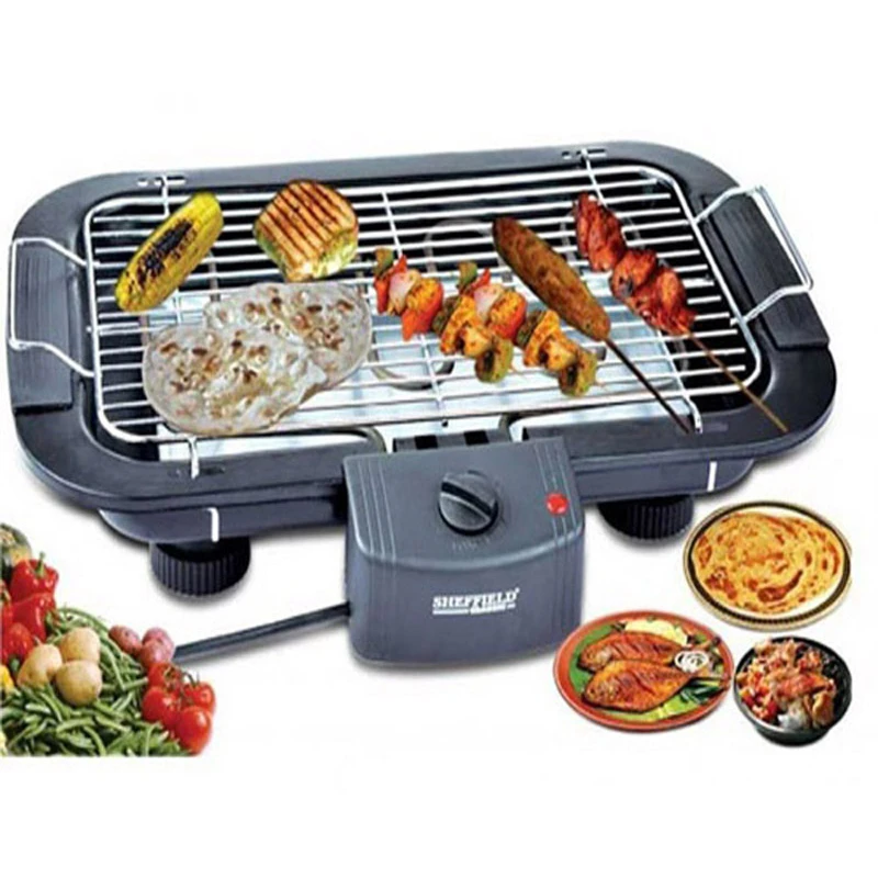 3 In 1 Electric BBQ Grill Machine - Black